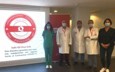 El Hospital ICOT Ciudad del Telde (Las Palmas de Gran Canaria) obtiene el sello QS VIRUS SAFE que certifica que su centro es un espacio seguro